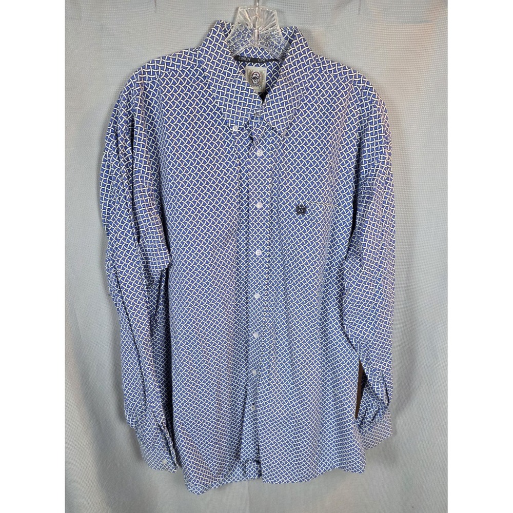 Cinch Geometric Print Shirt Western Long Sleeve Button‎ Down Shirt Size XL
